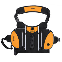 Thumbnail for Orange Reflective Dog Saddle Harness with Storage Bags - Adjustable Pet Backpack for Outdoor Adventures