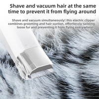 Thumbnail for 7-in-1 White Multifunctional Pet Grooming Vacuum Kit - Dog Cat Home Barber Shop & Low Noise Shedding Groomer with 1L Large Dust Cup