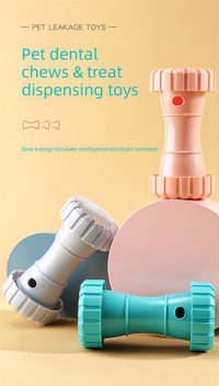 Thumbnail for 2 Pack（Green）: Cat and Dog Treat Dispenser Toy – Interactive, Durable, Bite-Resistant Slow-Feeder, Dumbbell and Tire-Shaped Pet Toy