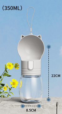 Thumbnail for Pet portable outdoor water feeding cup grey 8.5 * 22CM
