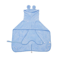 Thumbnail for Blue Hooded Dog Bathrobe - Super Absorbent, Adjustable Fit, Cozy Pet Towel (Size : XS)