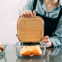 Thumbnail for 4 Pcs Bamboo Food Container - Medium