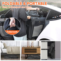 Thumbnail for Foldable Dog Carrier Large Pet Travel Bag Portable and Breathable Car Travel Transport Kennel 72x52x52cm Load Up to 27kg with Steel Frame and Pocket Black